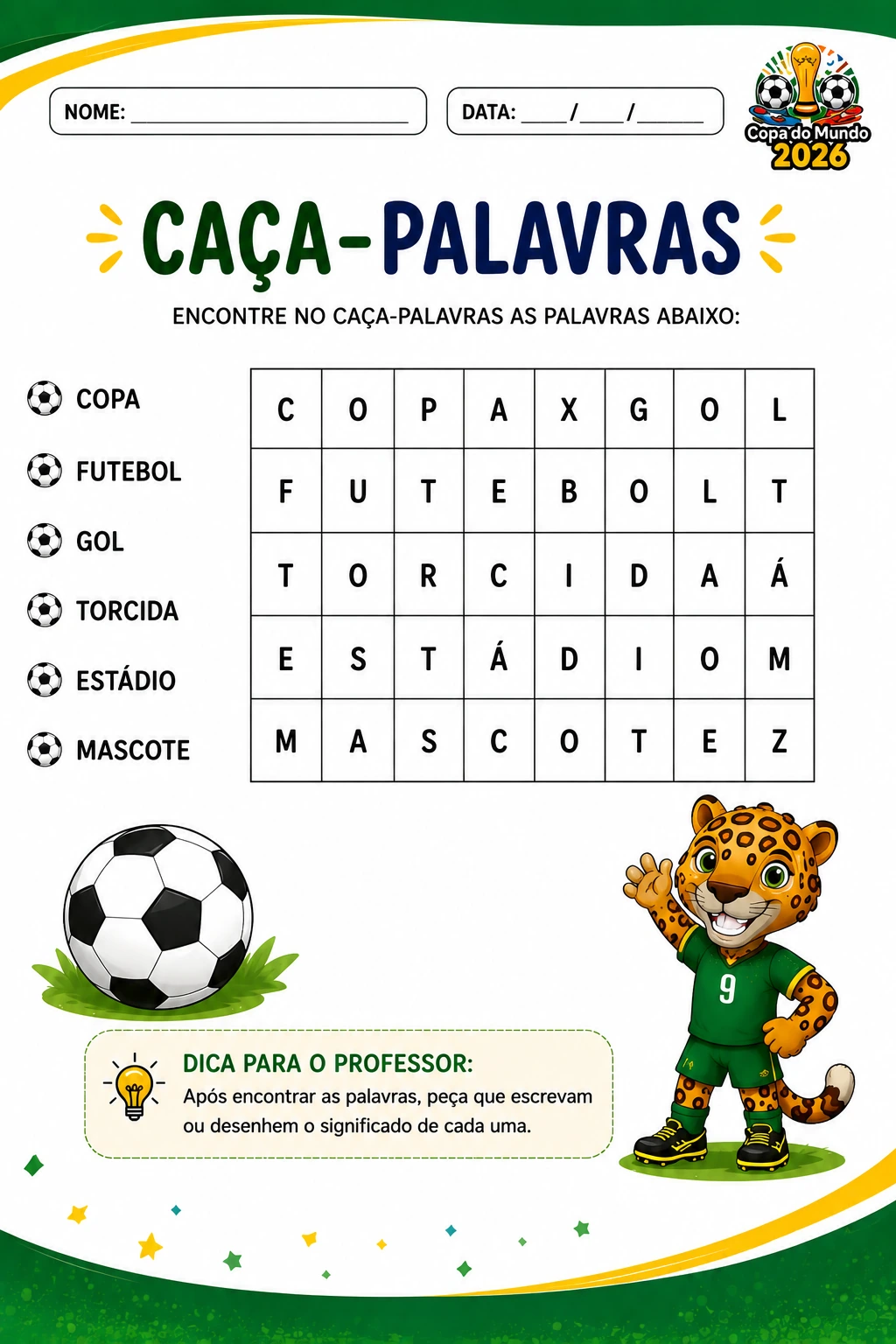 Atividade Caça-Palavras