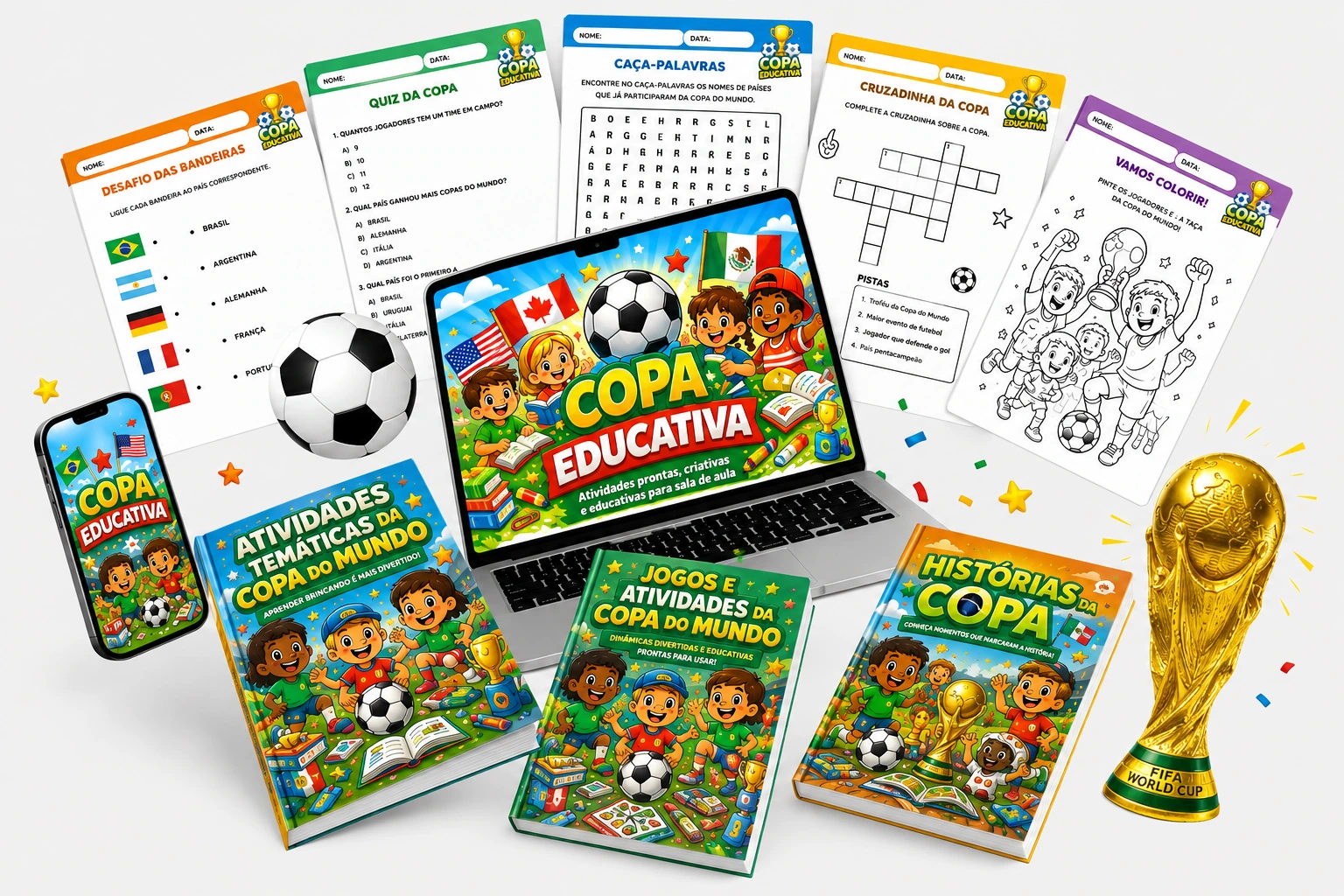 Bundle 300 Atividades Copa do Mundo 2026
